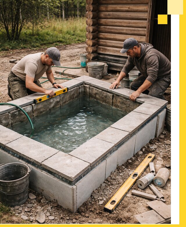 Изготовление и установка холодных купелей под ключ в Людинове